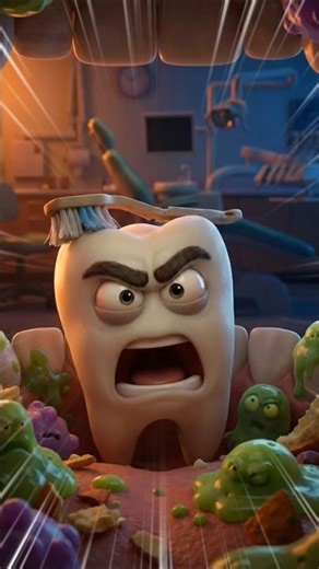 Angry Tooth Warning! 😡 How to Take Care of Your Teeth Properly #shorts #animation #tooth