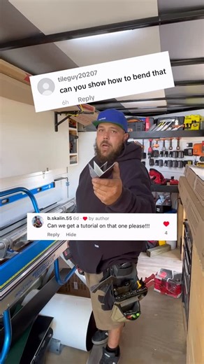 Dick Fast on Instagram: "How do you bend that? This is how to bend a 1 piece dual reveal inside corner there is 2 other designs of inside corner aswell 💪🤟CHEERS #themroofboys #construction #howto #protip #reels"