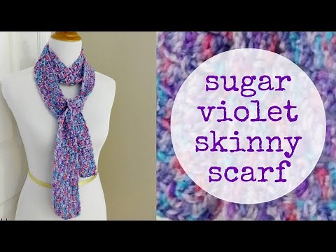 How to Crochet the Sugar Violet Skinny Scarf