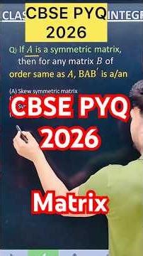Q) If 𝐴 is a symmetric matrix,then for any matrix 𝐵 of order same as 𝐴, BAB^′ is a/an (A) Skew