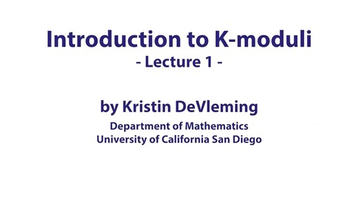 Kristin DeVleming - Introduction to K-moduli