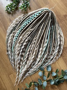 Blond Ombre Synthetic Dreadlocks Set, Curly Viking Dread Extension - Etsy