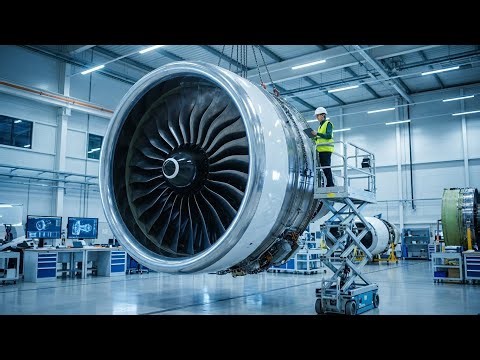 Inside a Commercial Airplane Factory: Assembling a Boeing 777 Jet Engine (Full Process)