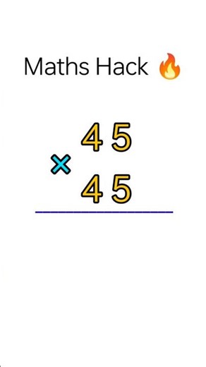 45×45 in 5 Seconds 🤯 | Maths Hack 🔥 #shorts