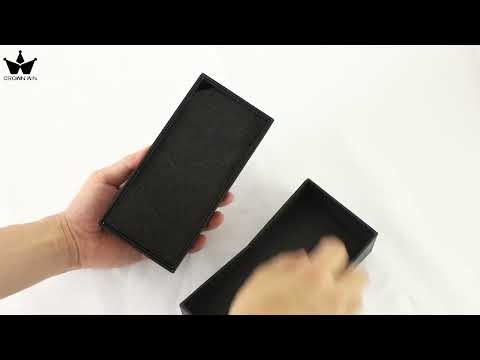 Crown Win Manufacturer's premium matte black cardboard two-piece lipstick packaging box