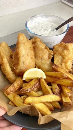 Delicious Fish and Chips with Homemade Tartar Sauce Recipe