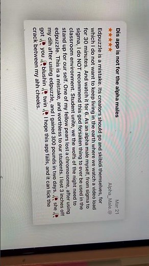 Dramatic reading of an edpuzzle review ( FLIP YOUR PHONE ) # #edpuzzle #idkwhattoputhere