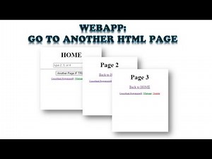 Apps Script - WebApp | Go To Another HTML Page In The Same Apps Script Project (Part 1)