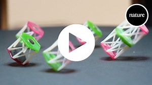 An origami design for metamaterial robots