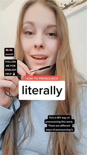 HOW TO PRONOUNCE "LITERALLY" ( 🇨🇦 / 🇺🇸 accent) 🇫🇷 Comment prononcer 🇪🇸 Como pronunciar 🇺🇦 як вимовляти DM me TOP TIPS if you want my FREE guide to efficient & effective accent reduction #americanaccenttraining #accentcoach | Learn English With Jess