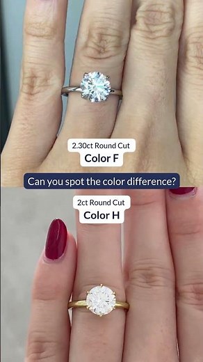 Round Diamond Color Comparison: F vs. H 💎✨