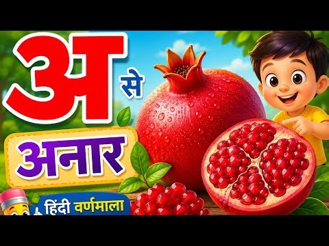 Hindi alphabet animation |अ से अनार video for kids