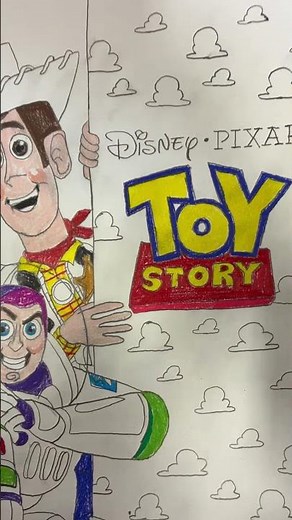 Toy Story 1995 Poster with Color Pencils Part 1 #toystory #pixar #disney