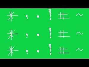 Wiggle Scribble Animation – Asterisk, Comma, Dot, Exclamation Mark, Hashtag, Approximate Symbol