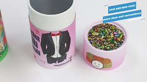 100% Recyclable Embossed Cardboard Cylinder for Beverage and Food Packaging Candy Coffee Bean Tea Bag Paper Tube Box