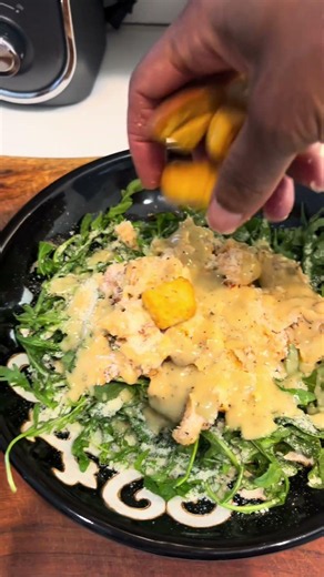 Quick Salmon Caesar Salad #shorts