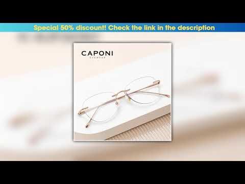 Get CAPONI Presbyopic Women Glasses Pure Titanium Anti Blue Ray Computer Reading Glasses Diopter fr