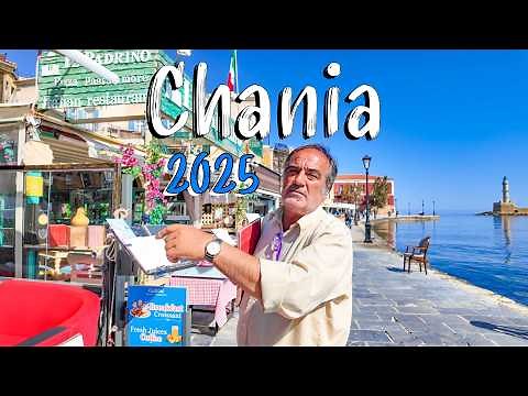 Chania Crete, walking tour 4K, Greece travel guide 2025