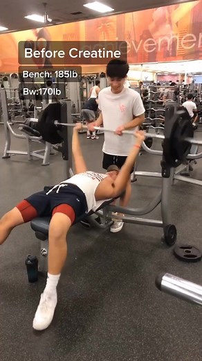 Creatine trend #fyp #benchpresss #failed #gymnastics #asian #creatinechallenge #benchpresschallenge #MotivationMonday