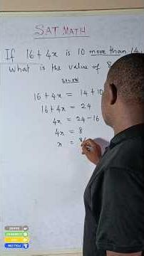 SAT Math Word Problem solved in easy-to-understand steps.