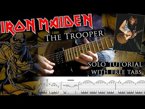 How to play Adrian Smith's solos #5 The Trooper (with tablatures and backing tracks)
