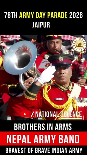 nepal army band at indian army day 2026 parade in Jaipur #shorts #reels