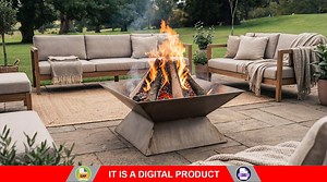 Square Fire Pit II, Digital Product, Files DXF, SVG for Cnc, Plasma, Laser, Waterjet. Garden Fireplace, Firepit, Metal Art, Metal Decoration - Etsy