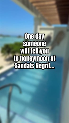 One day it’ll be me telling you this… and I won’t be wrong 🤍 Sandals Negril is iconic for a reason — long beach walks, unreal sunsets, and that laid-back honeymoon energy. If you’re engaged and starting to plan your honeymoon, I’d love to help you see if Sandals Negril is the right fit. Planning is always complimentary 💍🌊 📩 Send me a message for more information! #SandalsNegril #SandalsHoneymoon @Sandals Resorts @Beaches Resorts @TheMagicForLessTravel #HoneymoonTok #Engaged