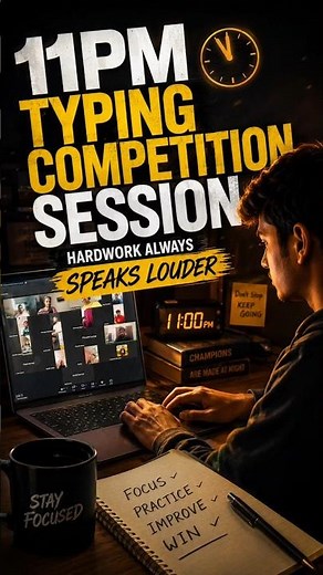11PM Typing Competition Session 🔥 | Hardwork Always Speaks Louder | KeyMastery 2.0