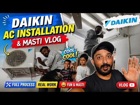 New AC installation🛠️ Daikin 1 ton Ac Full video #ac #installation #daikin #yasinmansuri27