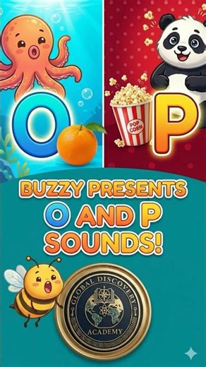 Letter O and Letter P Phonics for Kids🐝Fun With Buzzy Bee
