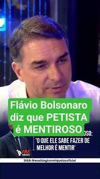 Flávio Bolsonaro diz que petista é mentiroso: "o que ele sabe fazer de melhor é mentir"