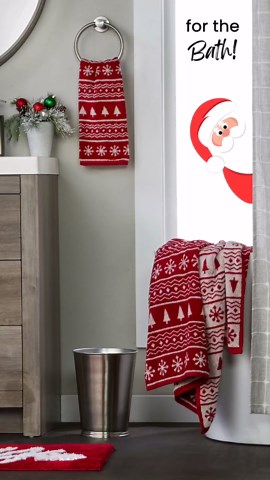 SKL Home Christmas/Winter Scattered Snowflakes Bath Towel, Gray