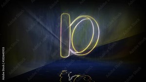 Computer simulation of an animated laser show on a water screen (based on a real laser show). Wedding theme Stock Video