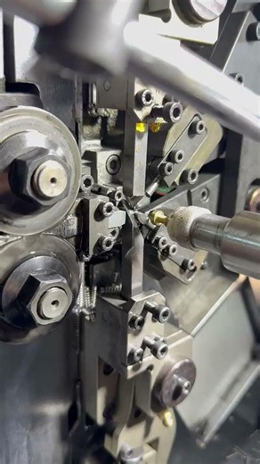 How a compression spring is made — close up