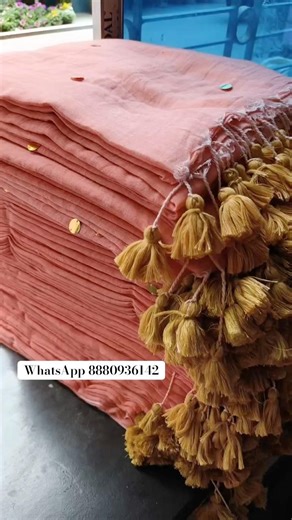 ₹1199 Most #Viral Beautiful Light Peach Sequence #Mulmul Handwoven Saree | Premium #SummerSaree