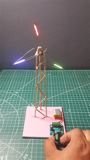 Amazing DIY LED Windmill ⚡ Mini Electronics Project #shorts #technicalmaanrawat