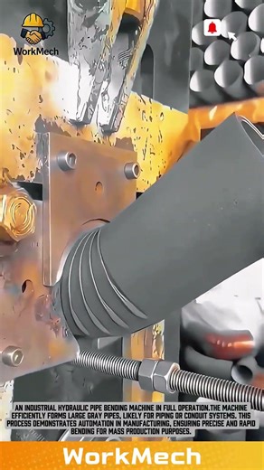 Industrial Hydraulic Pipe Bending Machine in Action! Fast & Accurate Pipe Bending Proces.#machine