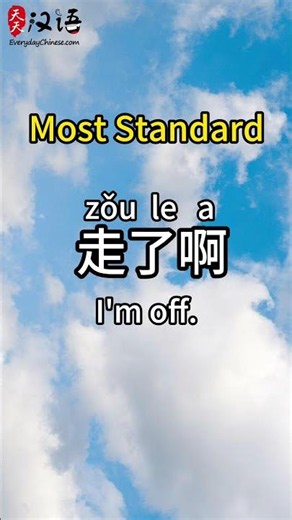Goodbye in Chinese: 再见/拜拜 ｜I'm off: 走了啊 | See you later: 回头见 | Take care: 慢走/慢点儿