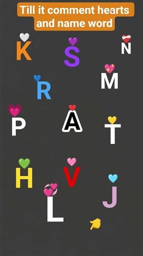 #song Word name video comment Challenge hearts and name word please subscribe and like