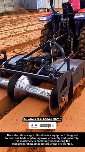 Soil Bed Formation Using Agricultural Heavy Machinery !! #innovation #tool #ideas