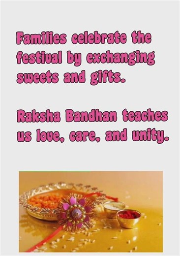 5 Lines on Raksha Bandhan 🎀 | Easy English Essay | #Shorts