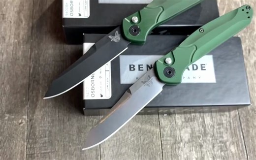 Benchmade美国蝴蝶 9400BK Osborne Auto  S30V钢铝合金绿柄侧跳