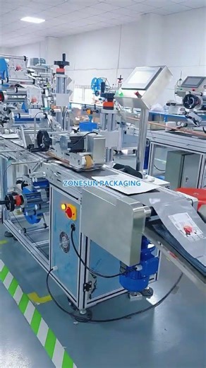 Zipper Pouch Feeding And Label Applicator Machine