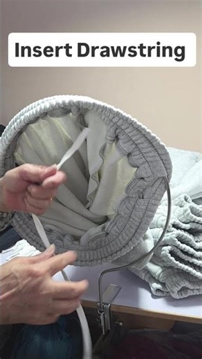 Insert Drawstring on Sweats #sweats #sweatsuits #fleecesweats #warmsweats