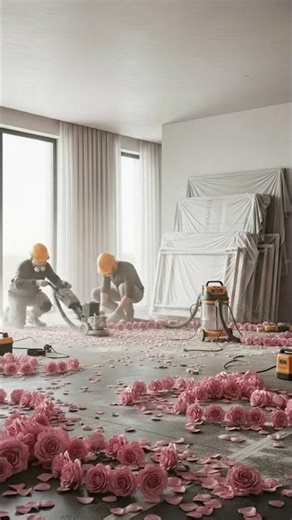 Floor Made Of Pink Rose And Epoxy ll #epoxy #epoxyresin #epoxyart #epoxyfloor #epoxyflooring