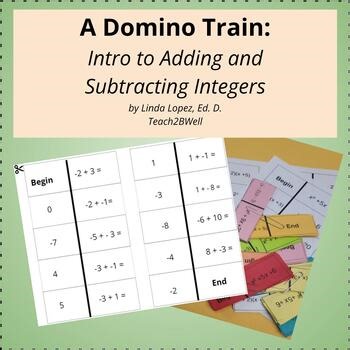 Intro to Adding and Subtracting Integers Math Talk Hands On Activity