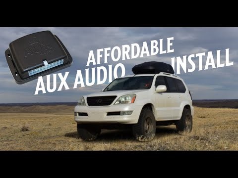 AFFORDABLE AUX CABLE INPUT - NAV HEAD UNIT IN GX470 - GROM AUX ADAPTER MEDIA INSTALL