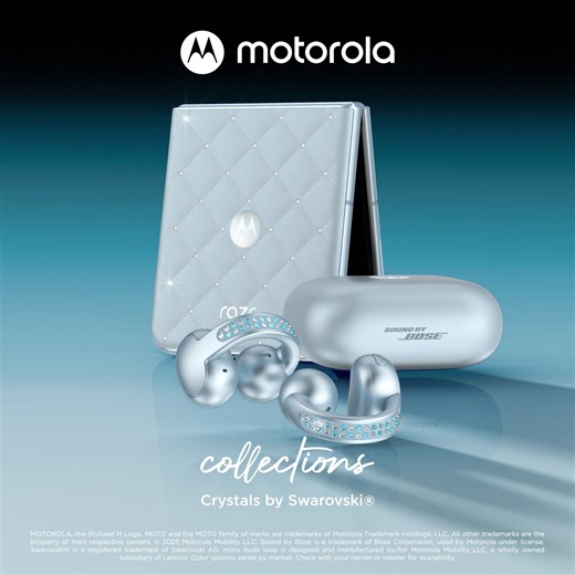 167K views · 4.3K reactions | Meet the main characters in PANTONE Ice Melt . motorola razr 60 and moto buds loop accented with dazzling Swarovski® crystals. #BrilliantCollection #MotorolaCollections SWAROVSKI Learn more: bit.ly/3J2NtLC | Motorola | Facebook