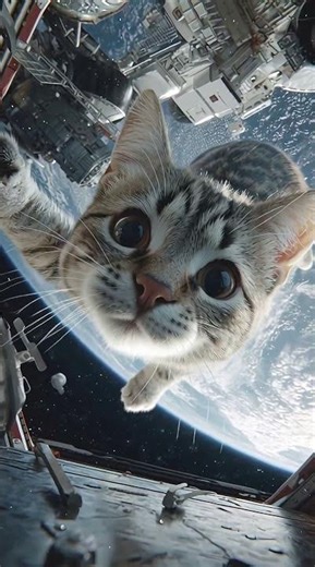 Cat in Space Caught on Camera!